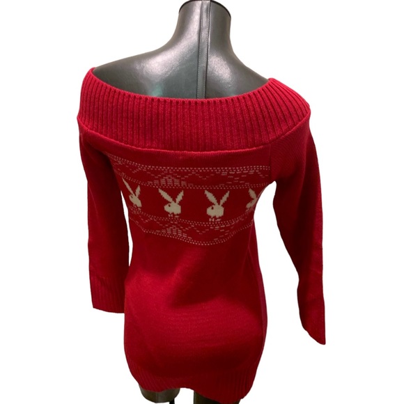 RARE PLAYBOY Dead Stock Vintage Sweater Dress Pink Y2K. - Picture 7 of 12